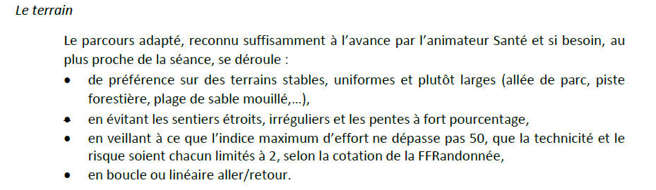 Le terrain